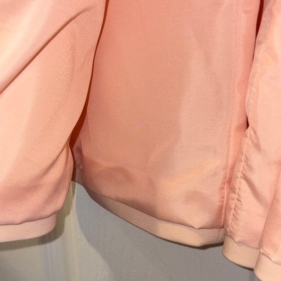 Elle Pink Double-Breasted Coat with Black Trim - Picture 8 of 17